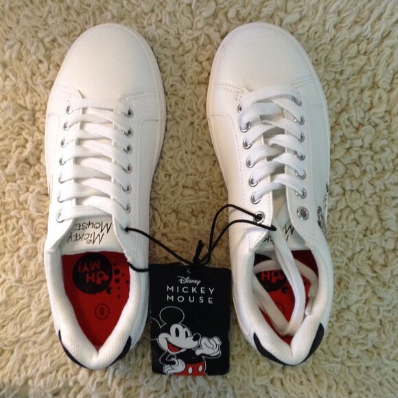 NWT Mickey Mouse Court Sneakers,"8" Tennis, Contemporary, Disney Lovers, Classic - Picture 1 of 7